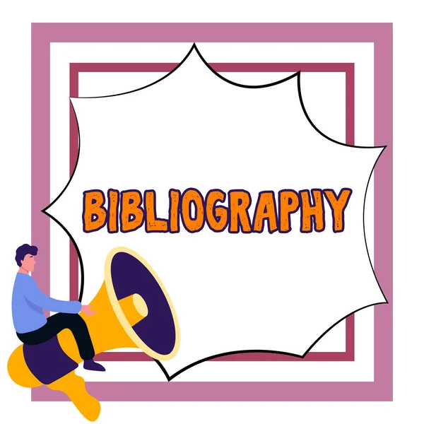 Visualización Conceptual Bibliografía Concepto Internet Una Lista Escritos Relacionados Con —  Fotos de Stock