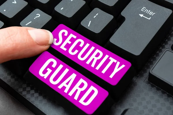 Conceptual Display Security Guard Concept Meaning Tools Used Manage Multiple — Stock Photo, Image