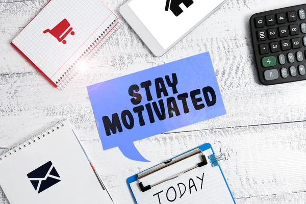 Handwriting Text Stay Motivated Conceptual Photo Reward Yourself Every Time — Stock Photo, Image