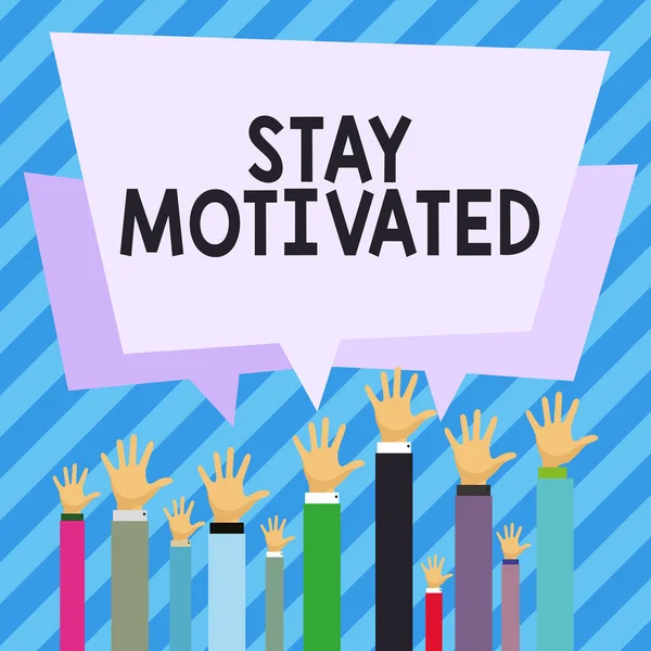 Titulek Textu Představuje Stay Motivated Business Showcase Odměňte Pokaždé Když — Stock fotografie