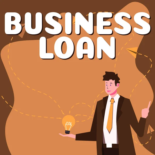 Bildunterschrift Großansicht Des Bildes Mit Der Bildunterschrift Business Loan Conceptual — Stockfoto
