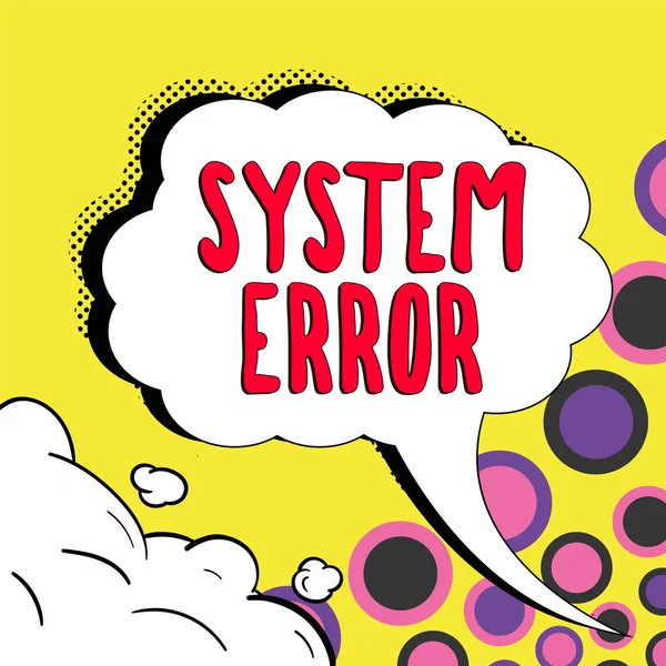 Writing Displaying Text System Error Business Idea Technological Failure Software —  Fotos de Stock