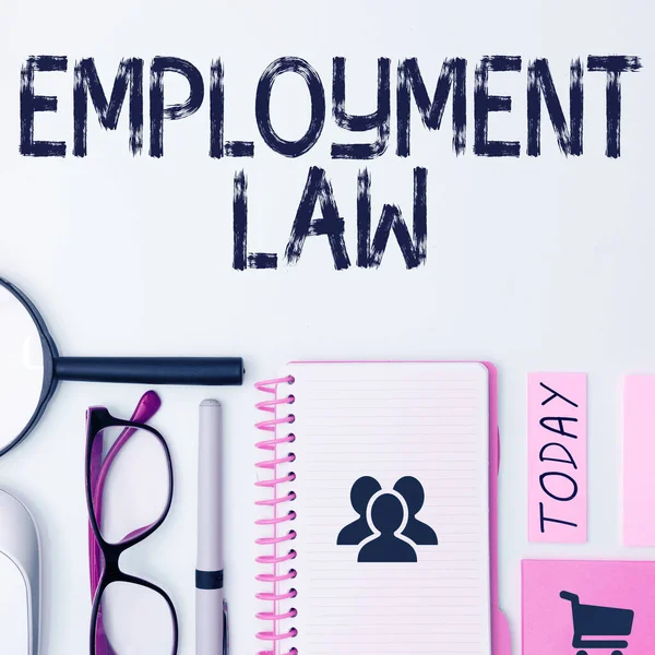 Conceptual caption Employment Law, Business concept deals with legal rights and duties of employers and employees