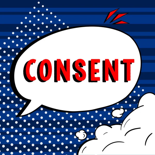 Conceptual Display Consent Business Overview General Agreement Particular Subject Event — Fotografia de Stock