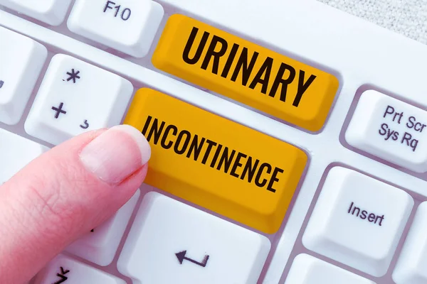 Text Showing Inspiration Urinary Incontinence Word Written Uncontrolled Leakage Urine — Stok fotoğraf