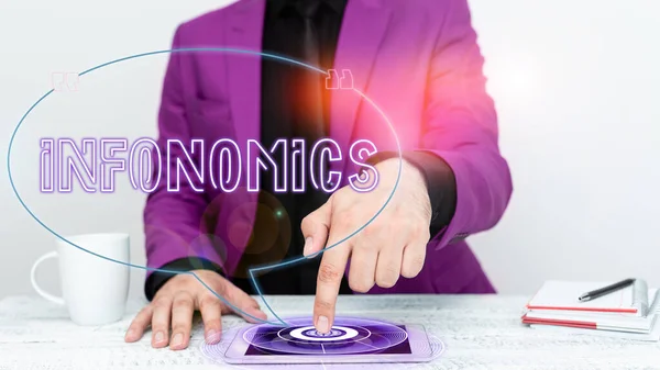 Text Sign Showing Infonomics Business Overview Visual Image Used Represent — Stock Photo, Image