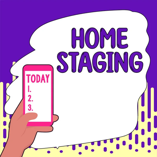 Text Ukazující Inspiraci Home Staging Business Approach Příprava Soukromé Rezidence — Stock fotografie