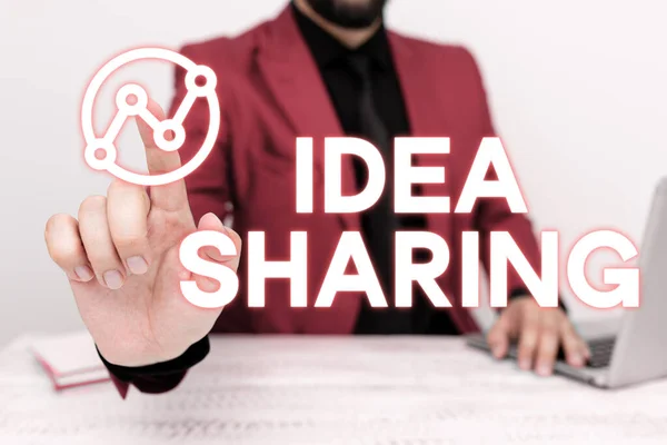 Inspiración Mostrando Signo Idea Compartir Imagen Conceptual Lanzamiento Producto Innovación — Foto de Stock