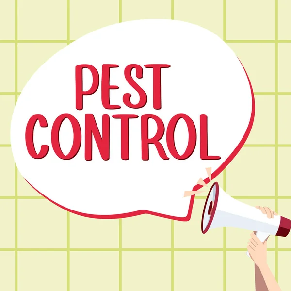 Conceptual Caption Pest Control Word Killing Destructive Insects Attacks Crops — Photo