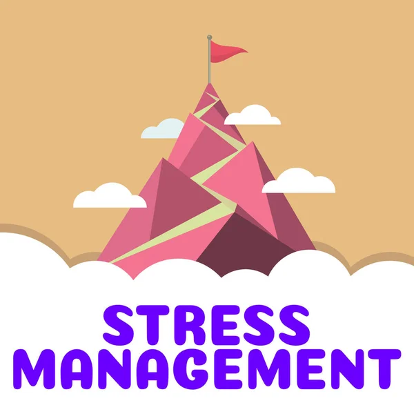 Koncepcionális Kijelző Stressz Menedzsment Word Írt Tanulás Módját Viselkedés Gondolkodás — Stock Fotó