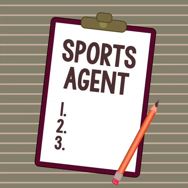 Affichage Conceptuel Agent Sportif Survol Des Affaires Personne Gère Recrutement — Photo