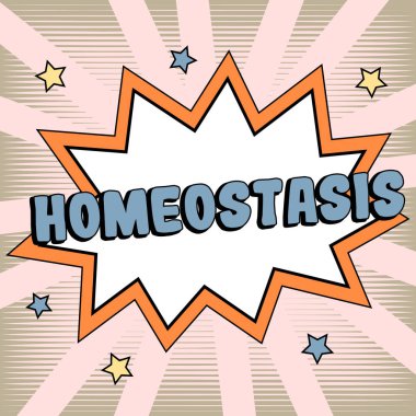 İlham kaynağı Homeostasis 'i, kavramsal fotoğrafı ve birbirine bağımlı elementler arasındaki dengeyi gösteren metin