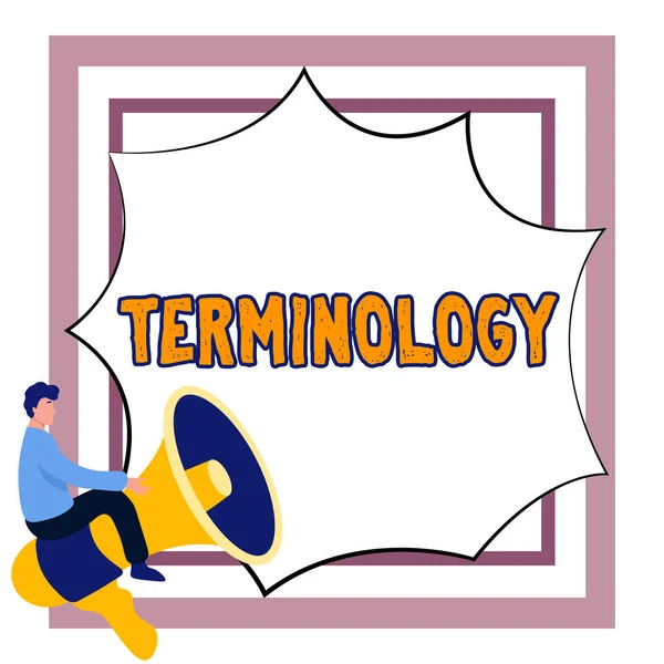 Conceptual Display Terminología Enfoque Empresarial Términos Utilizados Con Particular Aplicación — Foto de Stock