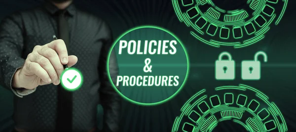 Conceptual Display Policies Procedures Business Approach List Rules Defines Customer — Zdjęcie stockowe