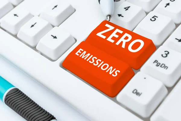 Conceptual Display Zero Emissions Conceptual Photo Emits Waste Products Pollute — Foto de Stock