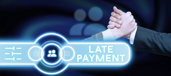 Conceptual Display Late Payment Concept Meaning Payment Made Lender Due — Stockfoto