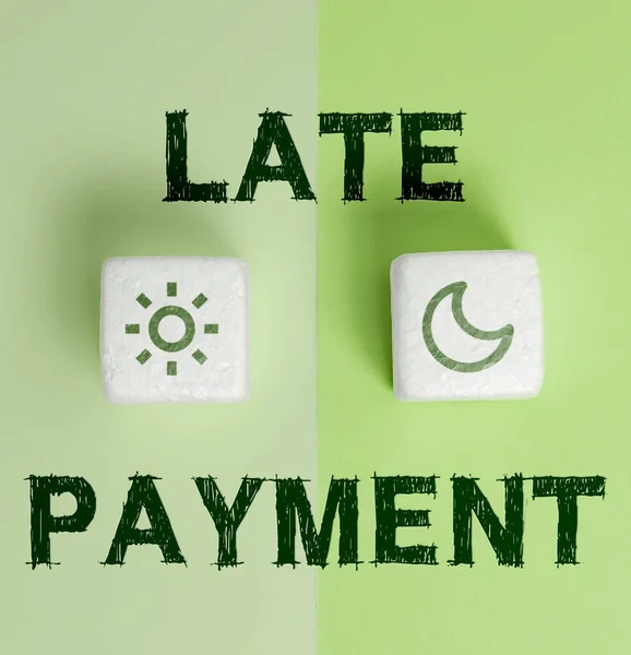Conceptual Display Late Payment Word Written Payment Made Lender Due — Stock Photo, Image