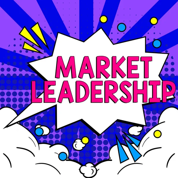 Conceptual Caption Market Leadership Business Idea Company Selling Largest Quantity — Stockfoto