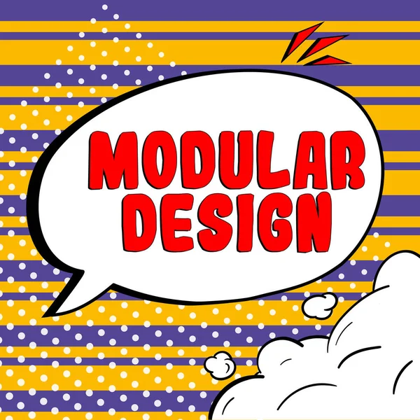 Inspiration showing sign Modular Design, Word for product designing to produce product by integrating or combining independent parts