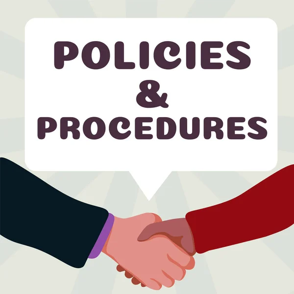 Conceptual Display Policies Procedures Conceptual Photo List Rules Defines Customer — Zdjęcie stockowe