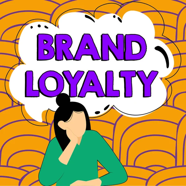 Κείμενο Που Δείχνει Έμπνευση Brand Loyalty Word Repeat Αγορά Πρεσβευτής — Φωτογραφία Αρχείου