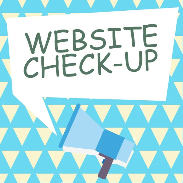 Handwriting text Website Check Up, Business overview an examination of a website to see if something is in order