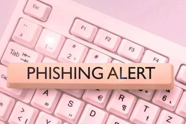 Conceptual caption Phishing Alert, Business overview aware to fraudulent attempt to obtain sensitive information