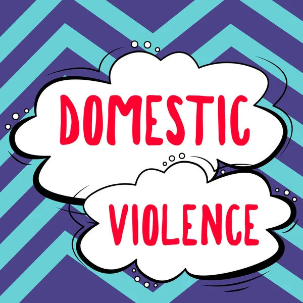 家庭暴力 指一个家庭或家庭成员指挥的暴力或虐待行为的词汇表 — 图库照片