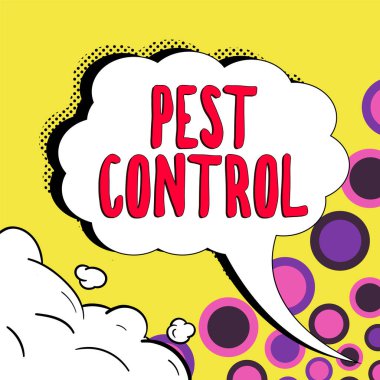 Text caption presenting Pest Control, Business showcase Killing destructive insects that attacks crops and livestock