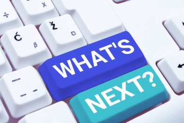 Handwriting text Whats Next, Business idea Get information Ask Query Investigate Probes Explore