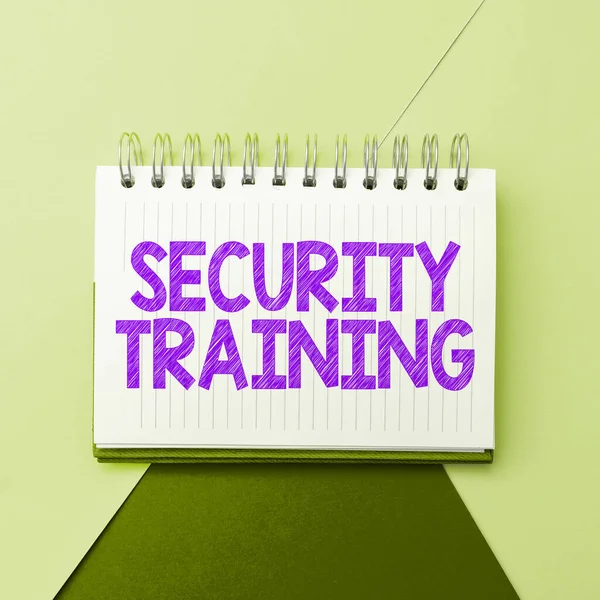 Conceptual caption Security Training, Word Written on providing security awareness training for end users