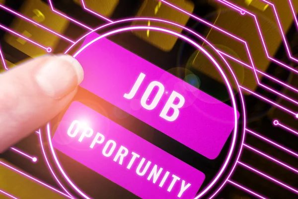 Text Caption Presenting Job Opportunity Word Opportunity Employment Chance Get — Zdjęcie stockowe