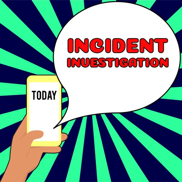 Writing Displaying Text Incident Investigation Business Approach Responsible Integrity Incident — Stockfoto