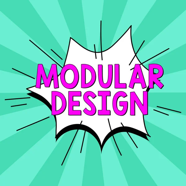 Λεζάντα Κειμένου Που Παρουσιάζει Modular Design Εννοιολογικός Σχεδιασμός Φωτογραφικού Προϊόντος — Φωτογραφία Αρχείου