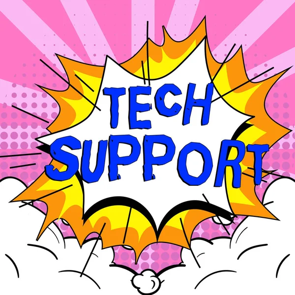 Inspiration Showing Sign Tech Support Business Showcase Assisting Individuals Who — Stock Photo, Image