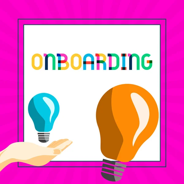 Inspiration Showing Sign Onboarding Business Concept Action Process Integrating New — Stock Photo, Image