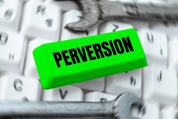 Conceptual Caption Perversion Internet Concept Describes One Whose Actions Deemed — Stock Photo, Image