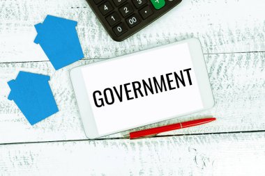 Text sign showing Government, Conceptual photo Group of people with authority to govern country state company