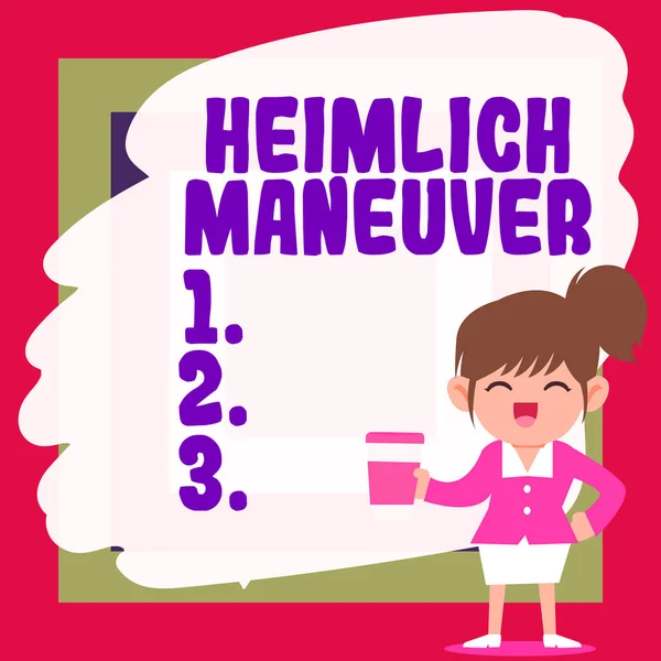 Kézírás Szöveg Heimlich Manőver Üzleti Megközelítés Alkalmazása Felfelé Irányuló Nyomás — Stock Fotó
