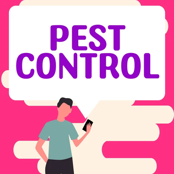 Text Sign Showing Pest Control Business Approach Killing Destructive Insects — Stock fotografie