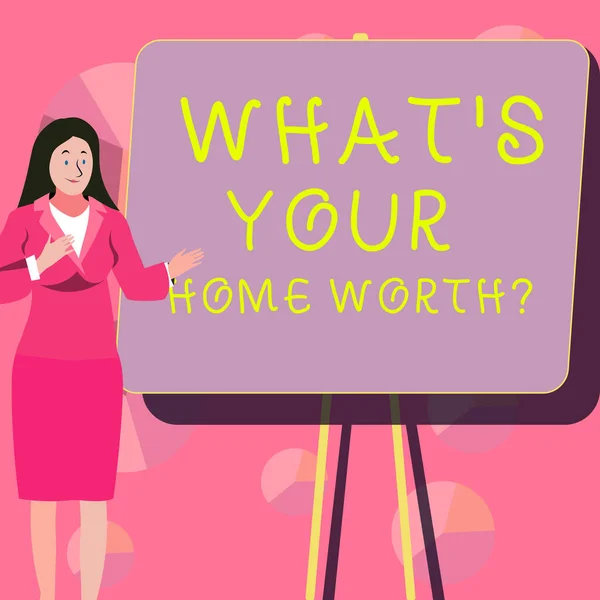 Writing Display Text Whats Your Home Worth Επιχειρηματική Ιδέα Αξία — Φωτογραφία Αρχείου