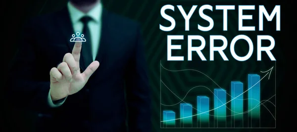 Handschrift Tekst Systeem Fout Concept Betekenis Technologisch Falen Software Ineenstorting — Stockfoto