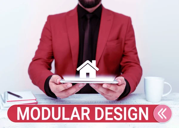 Text Showing Inspiration Modular Design Conceptual Photo Product Designing Produce — Stok fotoğraf