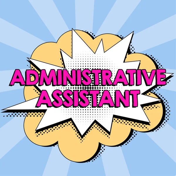 Inspiration Showing Sign Administrative Assistant Business Concept Administration Support Specialist — Stockfoto
