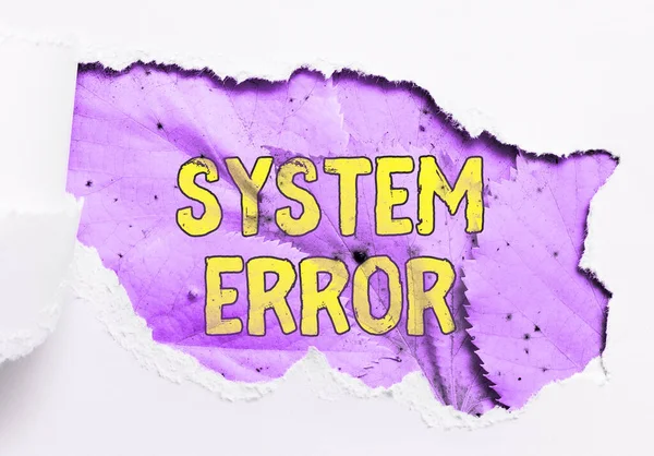 Text Showing Inspiration System Error Business Approach Technological Failure Software —  Fotos de Stock