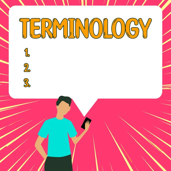 Conceptual Caption Terminology Business Showcase Terms Used Particular Technical Application — 스톡 사진