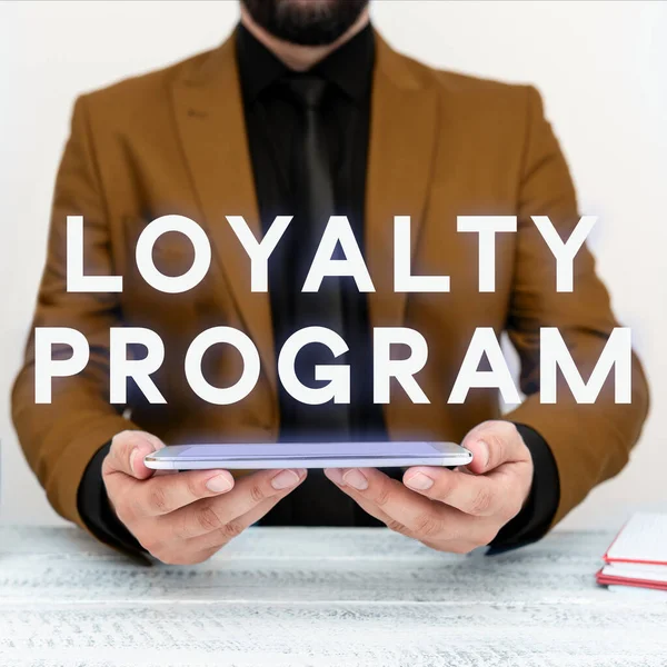 콘셉트 프로그램 Concepeption Loyalty Program 비즈니스 마케팅 반복에 인센티브 — 스톡 사진