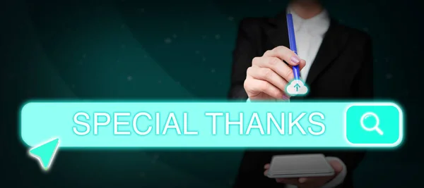 감사를 나타내는 문자적 감사나 감사의 표현을 나타내는 나타내는 — 스톡 사진