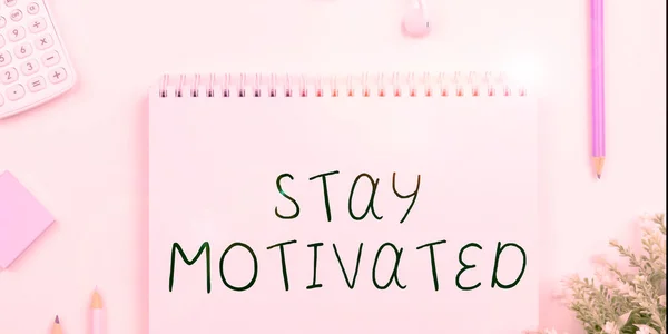 Hand Writing Sign Stay Motivated Internet Concept Reward Yourself Every — Stock Photo, Image