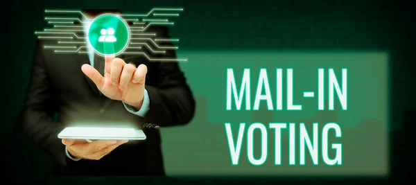Psaní Textu Textem Mail Voting Business Concept Vote Election Rolot — Stock fotografie